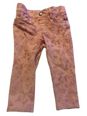 The Children's Place Dusty Pink Glitter Butterfly Stretch Pants
